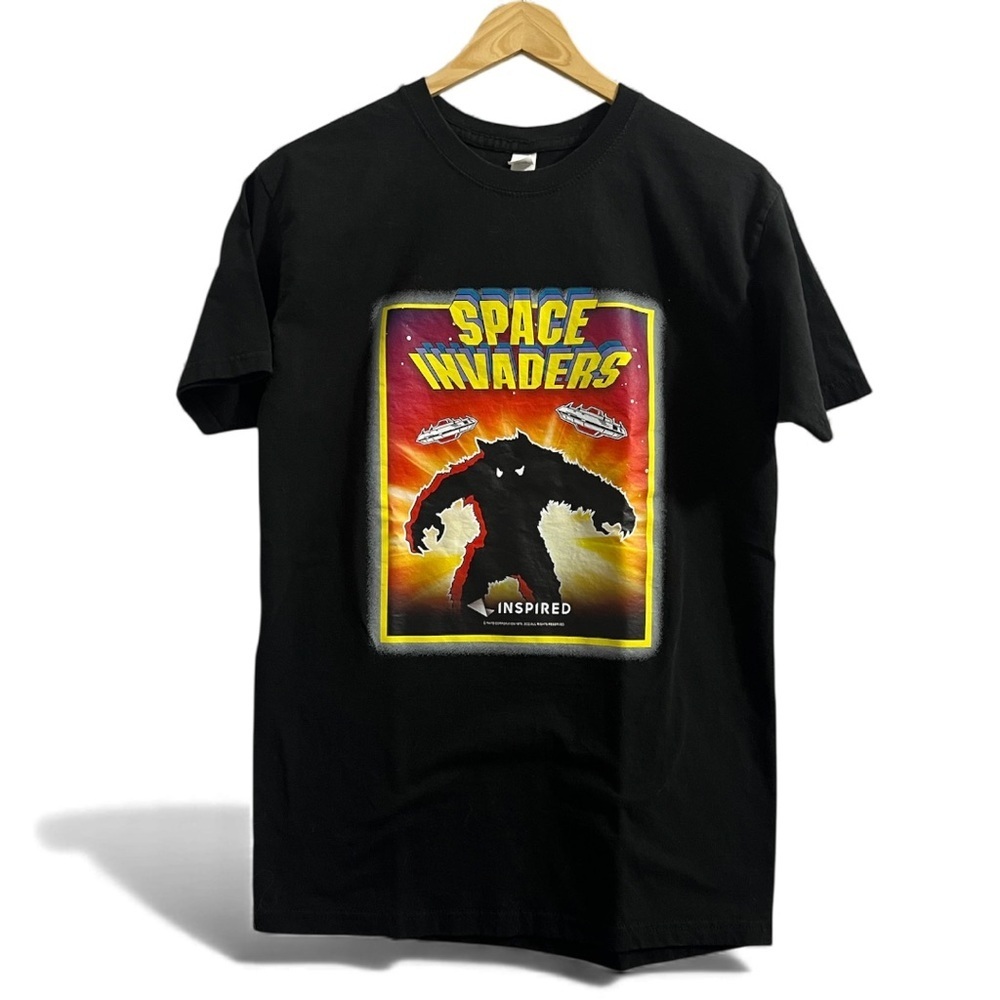 Inspire Black Space Invaders Graphic Tee
